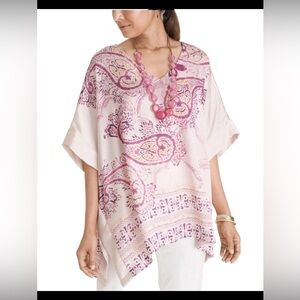 Chico's Blush and Mauve Patterned Top